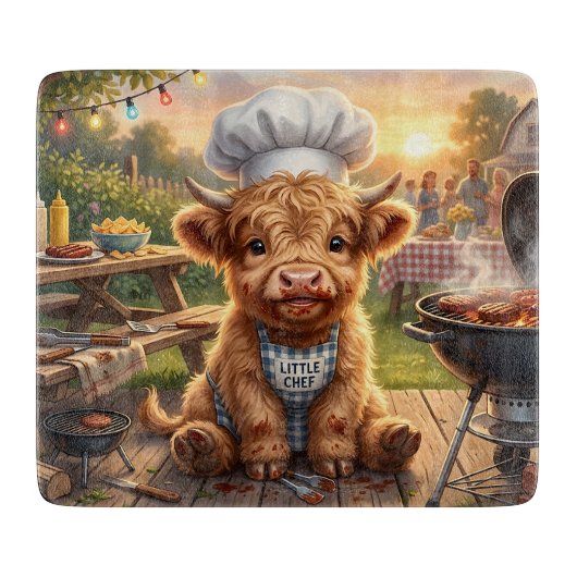 Planche À Découper Grillade désordonnée de vache des Highlands (Devant)