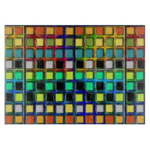 Planche À Découper Grille colorée Carrelée par Shirley Taylor