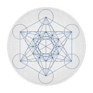 Planche À Découper Grille de cristal du cube de Metatron