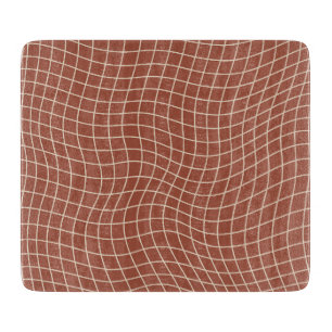 Planche À Découper Grille déformée moderne Géométrique fluide minim
