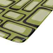 Planche À Découper Grille rectangle arrondi vert milieu du siècle rét (Coin)