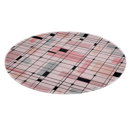 Planche À Découper Grille rose rétro et tableau de découpe Starburst (Coin)