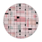 Planche À Découper Grille rose rétro et tableau de découpe Starburst (Devant)