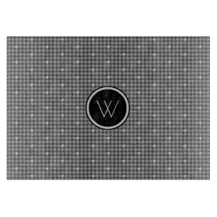 Planche À Découper Gris avec soie Accent Houndstooth Cutboard