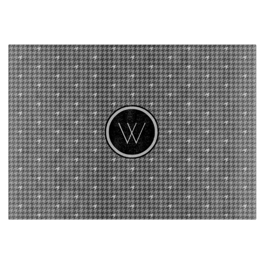 Planche À Découper Gris avec soie Accent Houndstooth Cutboard (Devant)