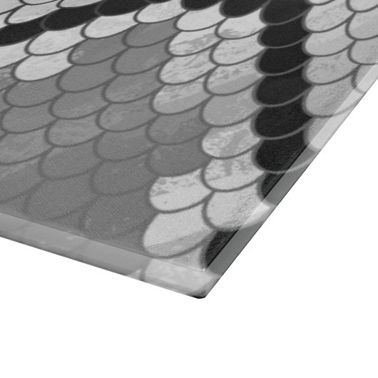Planche À Découper Gris de serpent, blanc et noir (Coin)