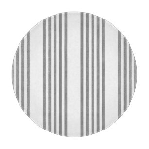 Planche À Découper Gris et blanc cinq bandes motif