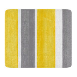 Planche À Découper Gris Jaune Gris Blanc Gris Moderne 2