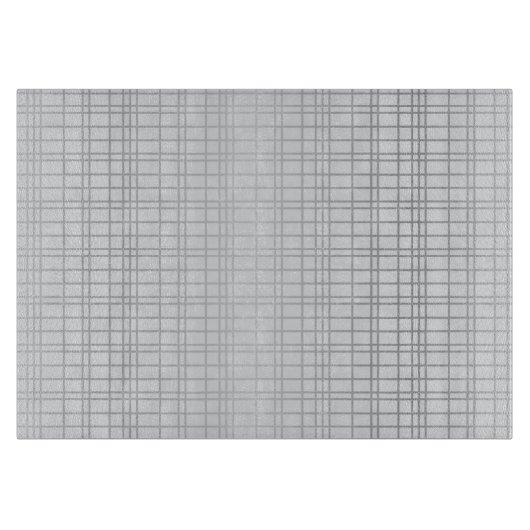 Planche À Découper Gris, moderne, simple, cool, lignes de grille tend (Devant)