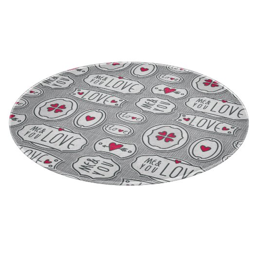 Planche À Découper Gris moi et vous motif d'amour (Coin)
