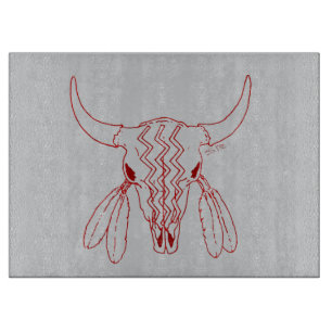 Planche à découper grise Red Ghost Dance Buffalo
