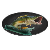 Planche À Découper Gros achigan à bouche explose de l'eau (Coin)