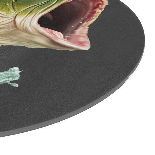 Planche À Découper Gros achigan à bouche explose de l'eau (Coin)