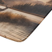 Planche À Découper Gros Cerf Racké sur le verre du lac Mountain (Coin)