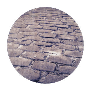 Planche À Découper Gros plan sur une rue pavée