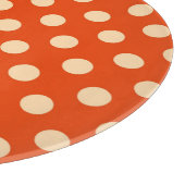 Planche À Découper Gros points rétro - mandarine et orange pâle (Coin)