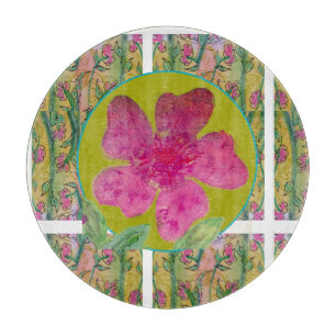 Planche À Découper Grosse Fleur rose