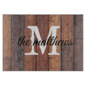 Planche À Découper Grotte en chêne rustique ferme Pays Monogramme (Devant)