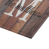 Planche À Découper Grotte en chêne rustique ferme Pays Monogramme (Coin)