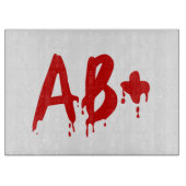 Planche À Découper Groupe sanguin AB+ Positif #Hôpital d'horreur (Devant)