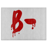 Planche À Découper Groupe sanguin B- Hôpital d'horreur négatif (Devant)