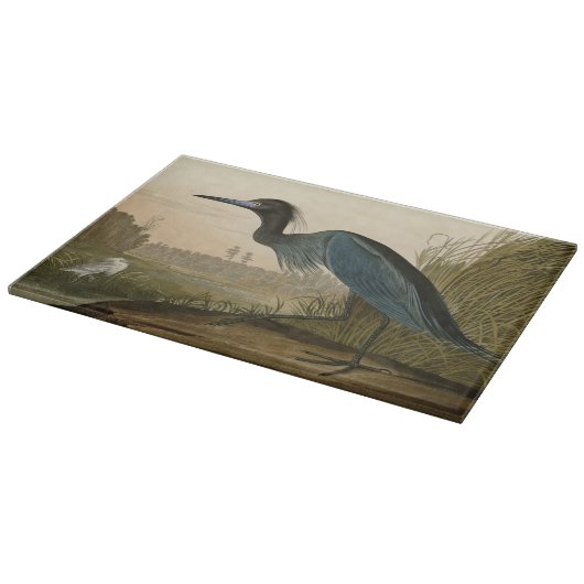 Planche À Découper Grue Bleue Heron Audubon Peinture (Coin)