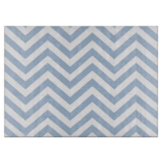 Planche À Découper Grunge bleu-clair Chevron texturisé (Devant)