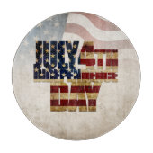 Planche À Découper Grunge USA juillet 4 Juillet Indépendance Graphiqu (Devant)
