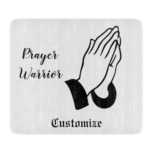 Planche À Découper Guerrier de prière prier Thunder_Cove (Devant)