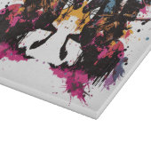 Planche À Découper Guerrier équitation cheval en aquarelle (Coin)