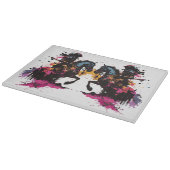 Planche À Découper Guerrier équitation cheval en aquarelle (Coin)