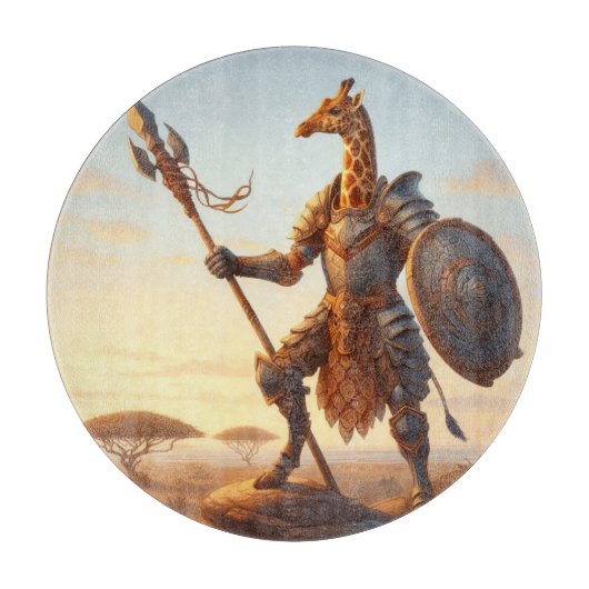 Planche À Découper guerrier girafe (Devant)