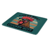 Planche À Découper Guess What Chicken Butt Funny Retro Rooster (Coin)