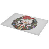 Planche À Découper Guirlande de vacances de pingouin de Noël (Coin)
