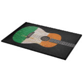 Planche À Découper Guitare acoustique âgée et utilisée de drapeau (Coin)