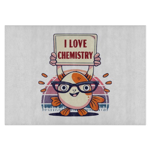Planche À Découper Guppies et chimie d'amour (Devant)