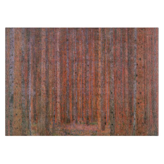 Planche À Découper Gustav Klimt Fir Forêt Tannenwald Arbres rouges (Devant)