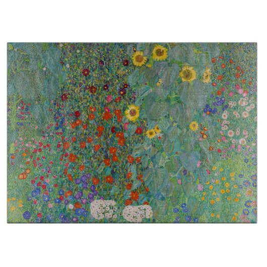 Planche À Découper Gustav Klimt - Jardin de campagne avec tournesols (Devant)