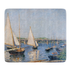 Planche À Découper Gustave Caillebotte - Bateaux à voile à Argenteuil