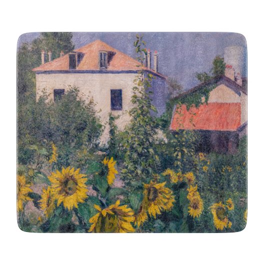 Planche À Découper Gustave Caillebotte - Fleurs de soleil, Jardin (Devant)