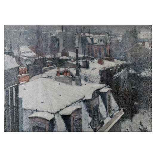 Planche À Découper Gustave Caillebotte - Toits dans la neige (Devant)