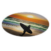 Planche À Découper Guy sur la plage avec coucher de soleil sur le Sur (Coin)