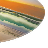 Planche À Découper Guy sur la plage avec coucher de soleil sur le Sur (Coin)