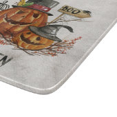 Planche À Découper Halloween Aquarelle Citrouille scène "Boo" (Coin)