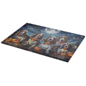 Planche À Découper Halloween Basset Hound Éffrayant (Coin)