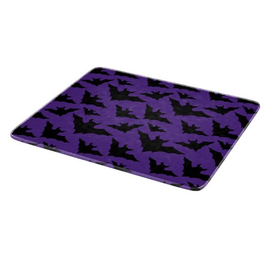 Planche À Découper Halloween chauves-souris violet cool éffrayant mot (Coin)