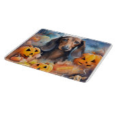Planche À Découper Halloween Dachshund Avec La Peur Citrouille (Coin)