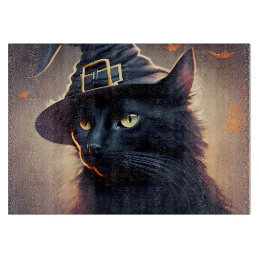 Planche À Découper Halloween de chat noir (Devant)