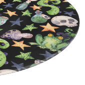 Planche À Découper Halloween éffrayant : Motif à main foncée. (Coin)