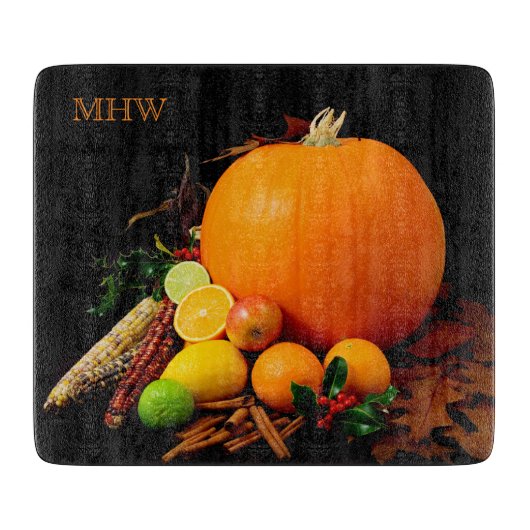 Planche À Découper Halloween Fruits sur mesure monogramme (Devant)